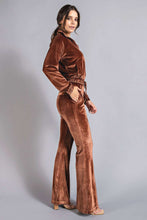Load image into Gallery viewer, VELVET FLARED LEG TRACK SUIT