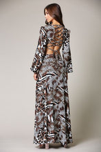 Load image into Gallery viewer, ANIMALISTIC  CUT OUT MAXI DRESS