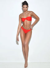 Load image into Gallery viewer, NOLA RED CRYSTAL STRING LACE UP BIKINI
