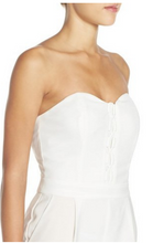 Load image into Gallery viewer, ADELYN RAE LACED UP WOVEN STRAPLESS JUMPSUIT