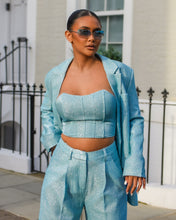 Load image into Gallery viewer, METALLIC BANDEAU CORSET TOP