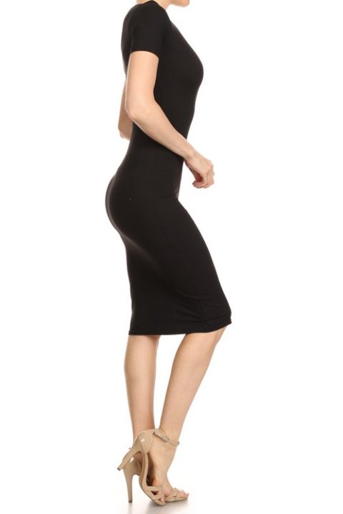 basic bodycon midi dress BASIC BODYCON MIDI DRESS