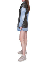 Load image into Gallery viewer, UNREAL LEATHER DENIM SHIRT DRESS