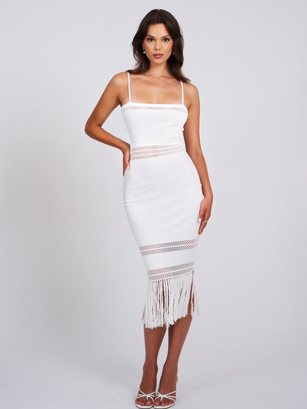 white crochet dress with fringe Handmade Wedding Maxi Dress Crochet White Dress Wedding Dress Fringe White Dress Irish Lace Dress Plume Cotton Dress Crochet Wedding Gown
