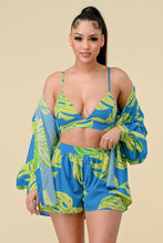Load image into Gallery viewer, SUMMER TROPIC PALM 3PC SHORT SET