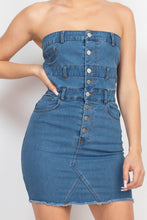 Load image into Gallery viewer, TUBE BELT LOOP DENIM DRESS