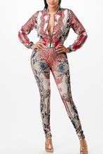 Load image into Gallery viewer, SCARF PRINTED ZIP UP JACKET AND LEGGING SET