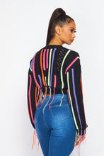 Load image into Gallery viewer, PAINTER KNIT CROP SWEATER