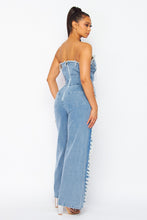 Load image into Gallery viewer, RIPPED DENIM DISTRESSED JUMPSUIT