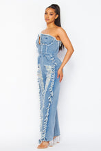 Load image into Gallery viewer, RIPPED DENIM DISTRESSED JUMPSUIT