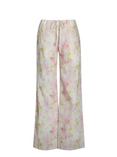 Load image into Gallery viewer, LAUREEN PINK FLORAL PRINT LINEN STRAIGHT PANTS
