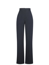 Load image into Gallery viewer, QUINNIE NAVY STRIPED HIGH-WAISTED STRAIGHT LEG PANT