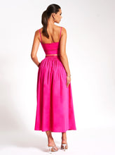Load image into Gallery viewer, MARTHA POPLIN MAXI SKIRT WITH LACE TRIM