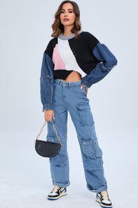 AMELIA KNITTED DENIM SWEATER