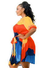 Load image into Gallery viewer, PLEATED MULTICOLORED DRESS