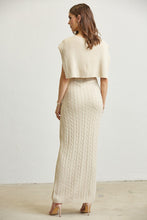 Load image into Gallery viewer, CABLE KNIT TIE FRONT SHAWL TUBE DRESS