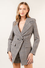 Load image into Gallery viewer, PLAID BLAZER SUIT ROMPER