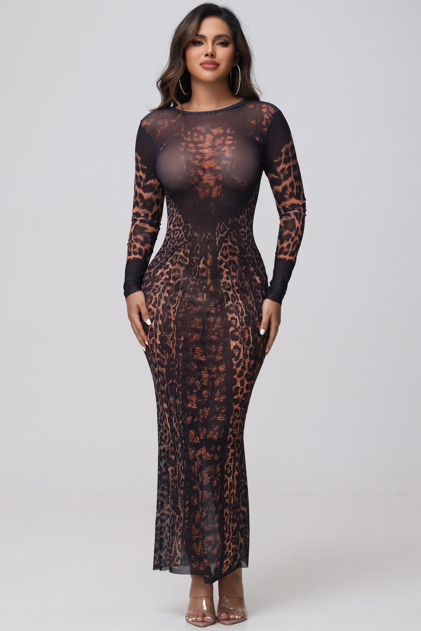gia leopard lace mesh maxi dress @fashionnova Gia Leopard Lace Mesh Maxi Dress