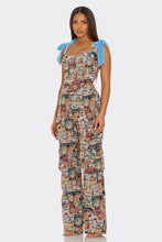 Load image into Gallery viewer, TAPESTRY VELVET STRAP AND CARGO PANT SET
