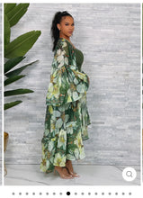 Load image into Gallery viewer, NATURE PRINT SHEER BALLOON SLEEVE CARDIGAN