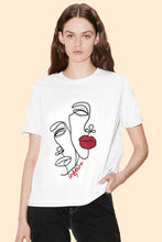 Load image into Gallery viewer, INSPIRE ABSTRACT FACE EMELLISHED TEE