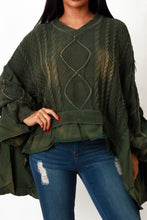 Load image into Gallery viewer, CABLE KNIT UNIQUE MIX SWEATER TOP