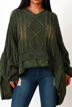 Load image into Gallery viewer, CABLE KNIT UNIQUE MIX SWEATER TOP