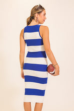 Load image into Gallery viewer, STRIPED SWEATER KNIT MIDI DRESS