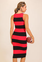 Load image into Gallery viewer, STRIPED SWEATER KNIT MIDI DRESS