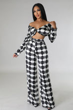 Load image into Gallery viewer, PATTERNED WIDE LEG PANTS SET