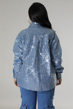 Load image into Gallery viewer, ALLOVER EMBELLISHED DENIM TOP
