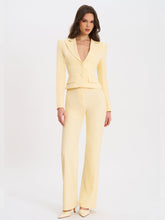 Load image into Gallery viewer, QUINNIE BUTTER YELLOW SLIM SUIT PANTS