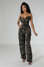 Load image into Gallery viewer, CAMO CARGO UTILITY JUMPSUIT