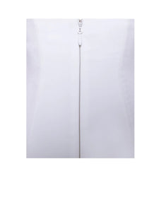 QUENNA WHITE HALTER NECK DRESS WITH CRYSTAL FRINGE