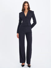 Load image into Gallery viewer, QUINNIE NAVY STRIPED HIGH-WAISTED STRAIGHT LEG PANT