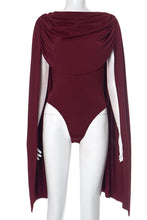 Load image into Gallery viewer, CAPE SLEEVE DRAPED BODYSUIT