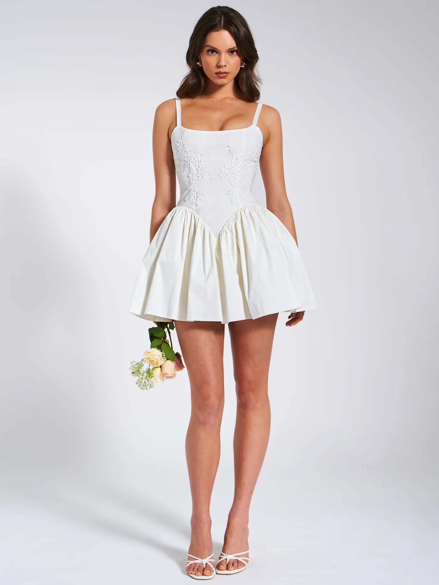 KADI WHITE COTTON CORSET MINI DRESS – Arelia's Dream
