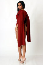 Load image into Gallery viewer, CAPE SLEEVE DRAPED BODYSUIT
