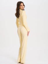 Load image into Gallery viewer, QUINNIE BUTTER YELLOW SLIM SUIT PANTS