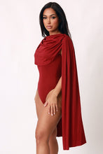 Load image into Gallery viewer, CAPE SLEEVE DRAPED BODYSUIT