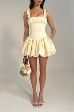 Load image into Gallery viewer, AUBREY EGG WHITE SATIN CORSET MINI DRESS