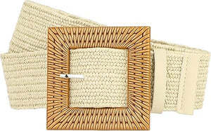 RATAN STRETCH SQUARE BUCKLE BELT