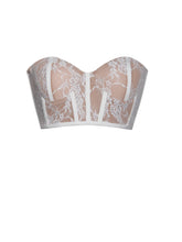 Load image into Gallery viewer, NEW ROMANTICS STRETCH WHITE LACE CROPPED TOP