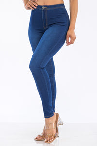 HIGH WAIST STRETCHY MEDIUM WASH DENIMS
