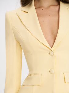 QUINNIE BUTTER YELLOW SLIM-FIT BLAZER