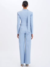 Load image into Gallery viewer, REVA SKY BLUE PINSTRIPE SINGLE PLEAT PANTS