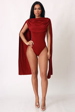 Load image into Gallery viewer, CAPE SLEEVE DRAPED BODYSUIT