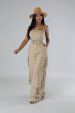 Load image into Gallery viewer, STRAP SHOULDER CARGO JUMPSUIT