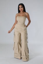 Load image into Gallery viewer, STRAP SHOULDER CARGO JUMPSUIT