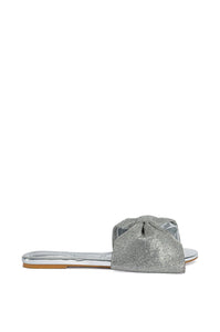BOWTON SILVER FLAT SANDAL
